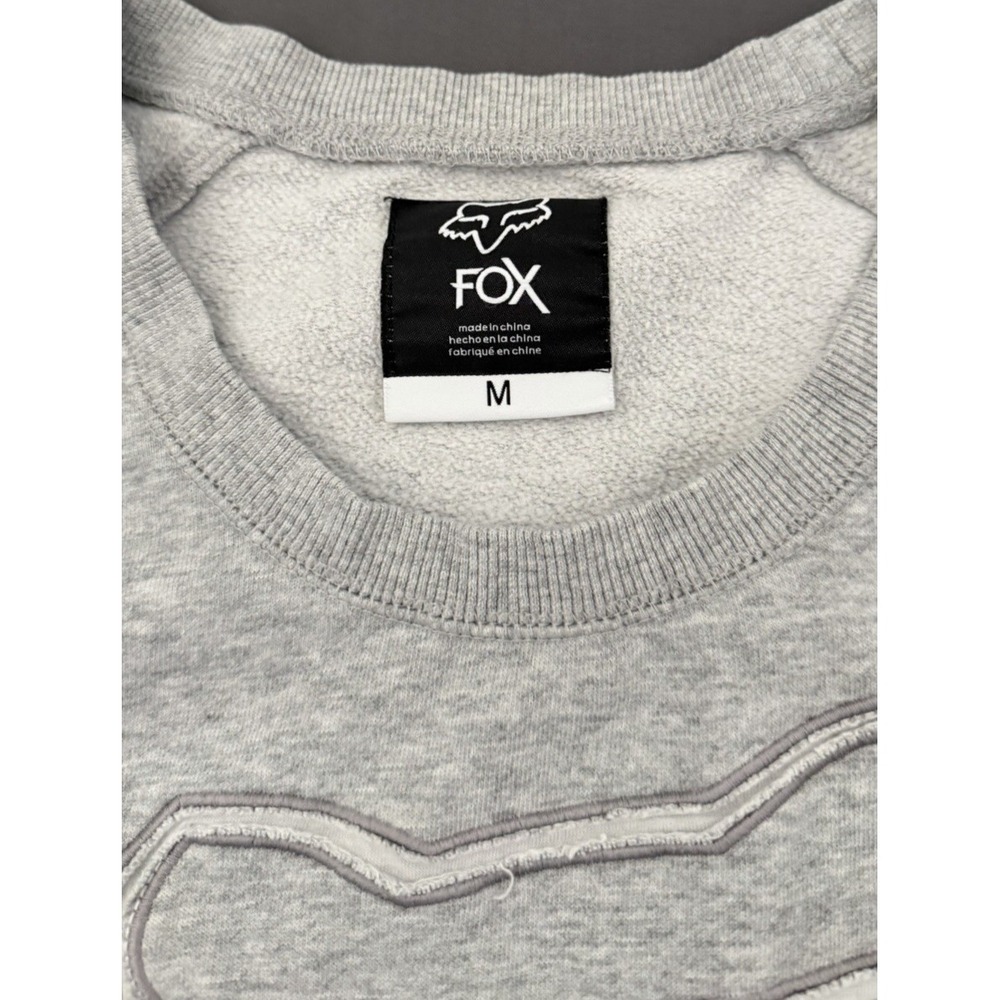 Fox Racing Pullover Sweatshirt Womens Size Medium Gray Front Pocket Long Sleeve - Picture 4 of 11